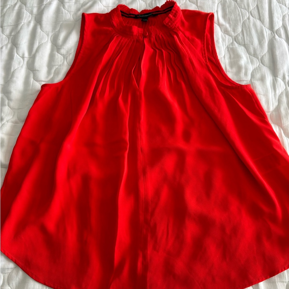 Banana Republic Red Pleated Top